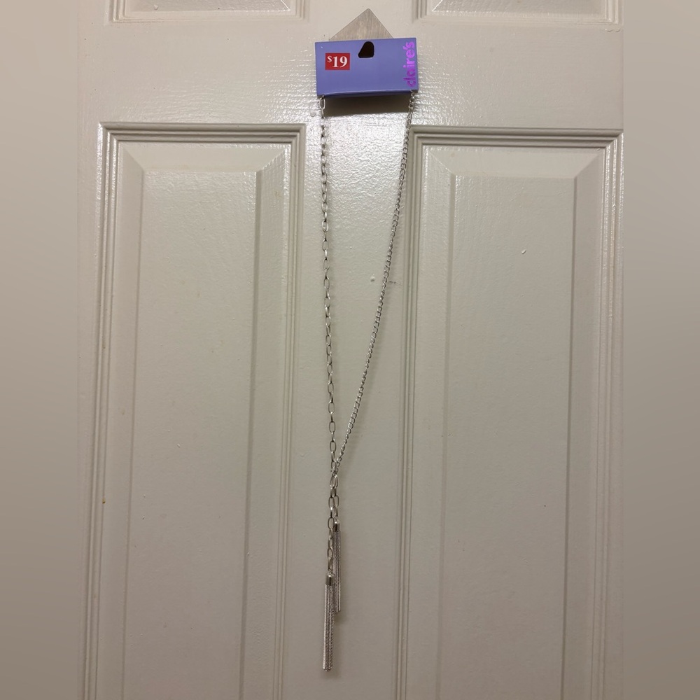Claire’s sterling  sliver rope chain long chain necklace